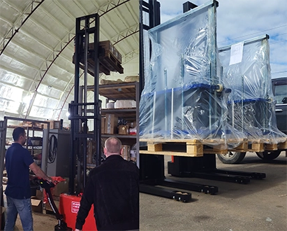 Тест-драйв складской техники на нашем складе в Новом Уренгое